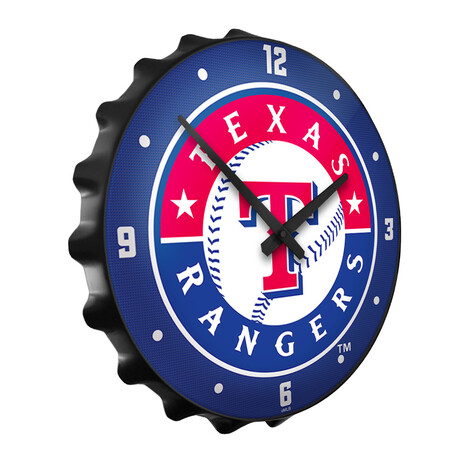 Texas Rangers: Bottle Cap Wall Clock