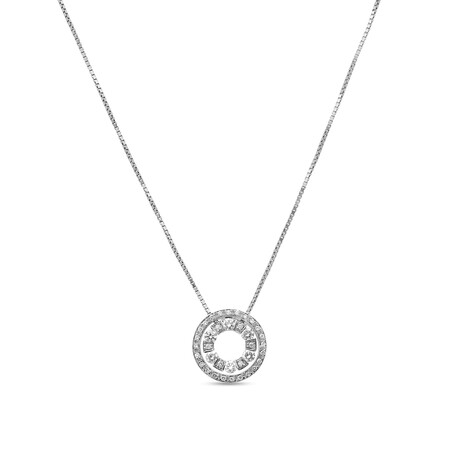 Damiani // 18K White Gold Diamond Pendant Necklace // 18" // New