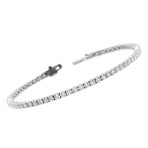 Tresorra // 18K White Gold Diamond Tennis Bracelet // 7.75" // New
