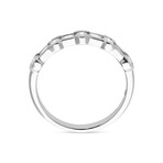 Damiani // 18K White Gold Diamond Wedding Band Ring // Ring Size: 7.25 // New