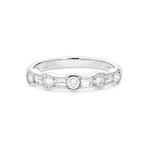 Damiani // 18K White Gold Diamond Wedding Band Ring // Ring Size: 7.25 // New