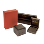 Piero Milano // 18K White Gold + Black Rhodium Diamond Huggie Earrings // New