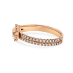 Kwiat // 18K Rose Gold Diamond Button Ring // Ring Size: 6.25 // New