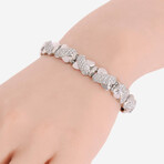 SuperOro // 18K White Gold Diamond Link Bracelet // 6.75" // New