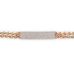 Damiani // Gourmette D 18K Rose Gold Diamond Link Bracelet // 7.25" // New