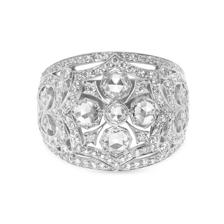 Kwiat // 18K White Gold Diamond Web Band Ring // Ring Size: 6 // New