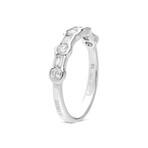 Damiani // 18K White Gold Diamond Wedding Band Ring // Ring Size: 7.25 // New