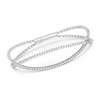 Tresorra // 18K White Gold Diamond Bangle Bracelet // 6.75" // New