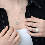 Damiani // 18K White Gold Diamond Pendant Necklace // 18" // New