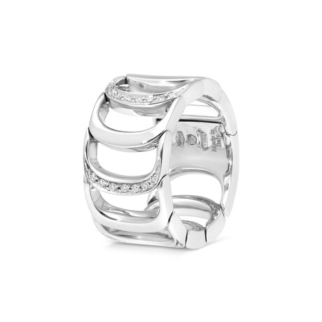Damiani // Damianissima 18K White Gold Diamond Band Ring // Ring Size: 5.5 // New