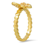 14k Yellow Gold Over Silver CZ Bumble Bee Ring (6)