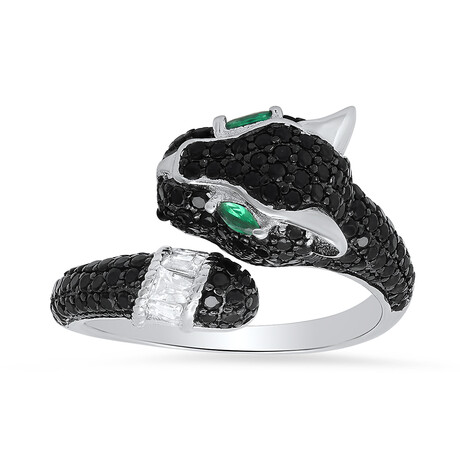 Sterling Silver Black Panther CZ Ring (5)