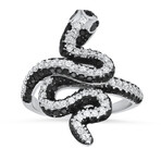 Sterling Silver CZ Snake Ring (6)