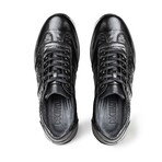 Men's Ostrich Genuine Leather Casual Shoes // Black (Euro: 45)