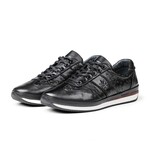 Men's Ostrich Genuine Leather Casual Shoes // Black (Euro: 44)