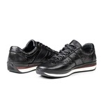 Men's Ostrich Genuine Leather Casual Shoes // Black (Euro: 44)