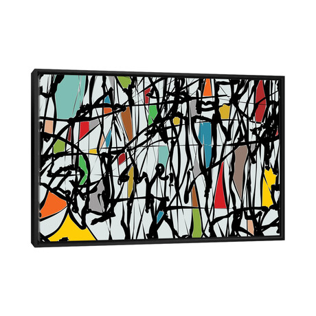Pollock Wink III by Angel Estevez (18"H x 26"W x 1.5"D)