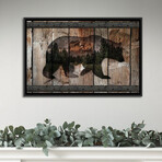 Mountain Bear Silhouette by Denise Brown (18"H x 26"W x 1.5"D)