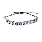 Beaded Hematite Bracelet Set // Gray