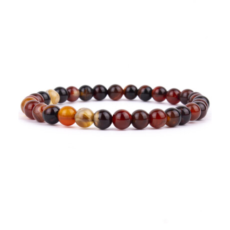 Beaded Agate Bracelet // Brown
