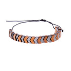 Beaded Hematite Bracelet Set // Brown