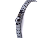 Beaded Arrow & Sphere Shape Hematite Bracelet // Gray