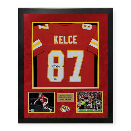 Travis Kelce // Kansas City Chiefs // Autographed Jersey + Framed