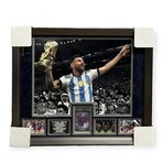 Lionel Messi // Autographed 2021 Topps Football Festival Steve Aoki UEFA Champions League Card + Framed Collage