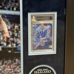 Erling Haaland // Autographed 2022 Topps Project22 Card + Framed Collage