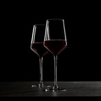 Raye Angled Crystal Bordeaux Glasses