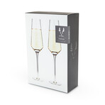 Raye Angled Crystal Champagne Flutes