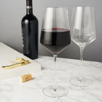 Raye Angled Crystal Bordeaux Glasses