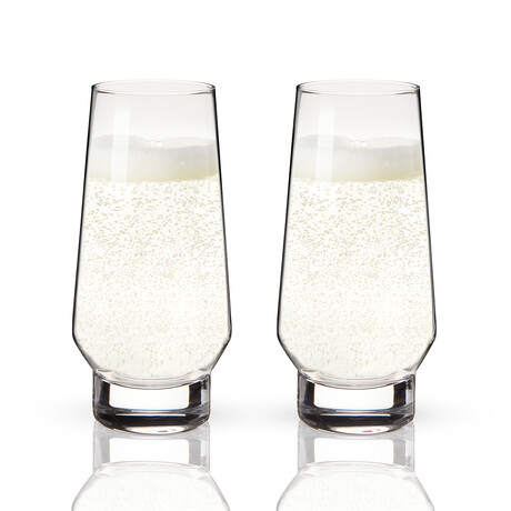 Raye Weighted Stemless Champagne Flutes