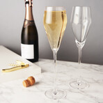 Raye Angled Crystal Prosecco Glasses