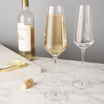 Raye Angled Crystal Champagne Flutes