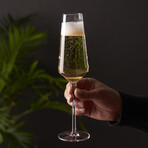 Raye Angled Crystal Champagne Flutes