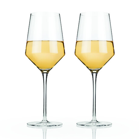 Raye Angled Crystal Chardonnay Glasses