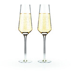 Raye Angled Crystal Champagne Flutes