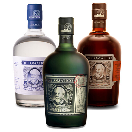 Diplomatico Rum Reserva 750 ml + Diplomatico Planas Rum 750 ml+ Diplomatico Mantuano Rum 750 ml