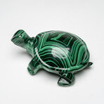 Genuine Polished Malachite Turtle Carving