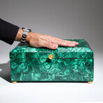 Genuine Large Polished Malachite Jewelry Box