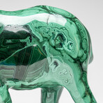 Genuine Polished Malachite Elephant Carving // 3.9 lbs