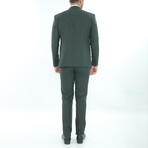 3-Piece Slim Fit Suit // Dark Green (Euro: 52)