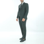 3-Piece Slim Fit Suit // Dark Green (Euro: 44)