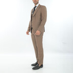 3-Piece Slim Fit Suit // Beige (Euro: 46)