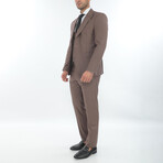 3-Piece Slim Fit Suit // Brown (Euro: 46)