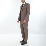 3-Piece Slim Fit Suit // Brown (Euro: 58)