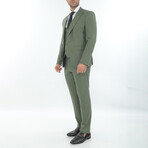 3-Piece Slim Fit Suit // Green (Euro: 56)