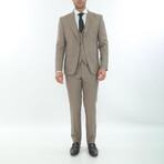 3-Piece Slim Fit Suit // Mink (Euro: 52)