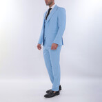 3-Piece Slim Fit Suit // Sky Blue (Euro: 46)